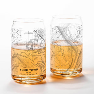 Atlanta Topographic Map Pint Glass
