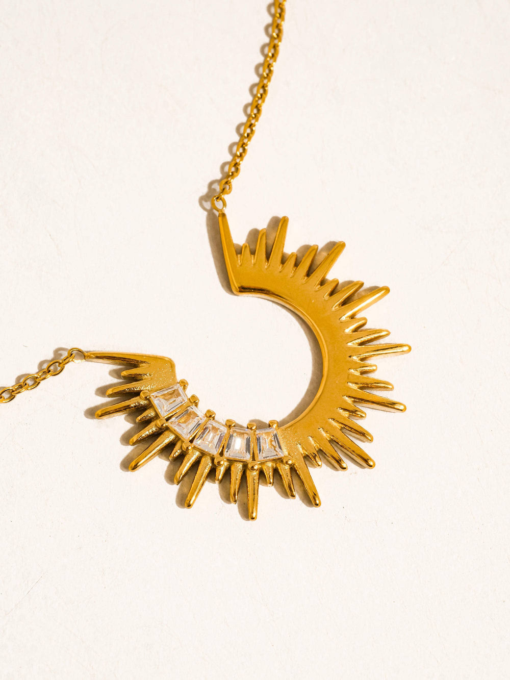 Solange Gold Non-Tarnish Sunburst Necklace