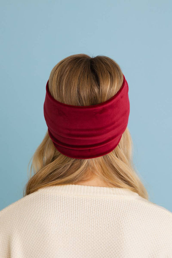 Black Soft Twisted Velvet Headband