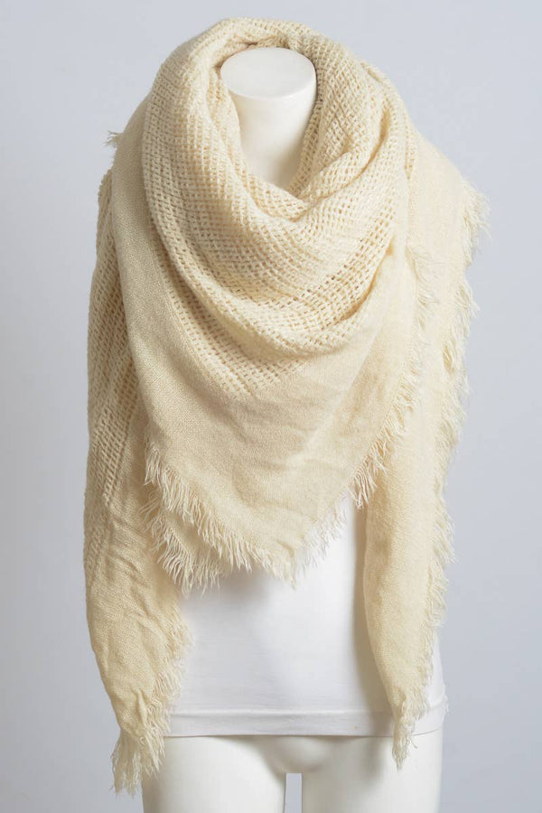 Lavender Open Weave Square Scarf