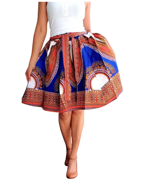 Janine Royal Blue Flare Skirt