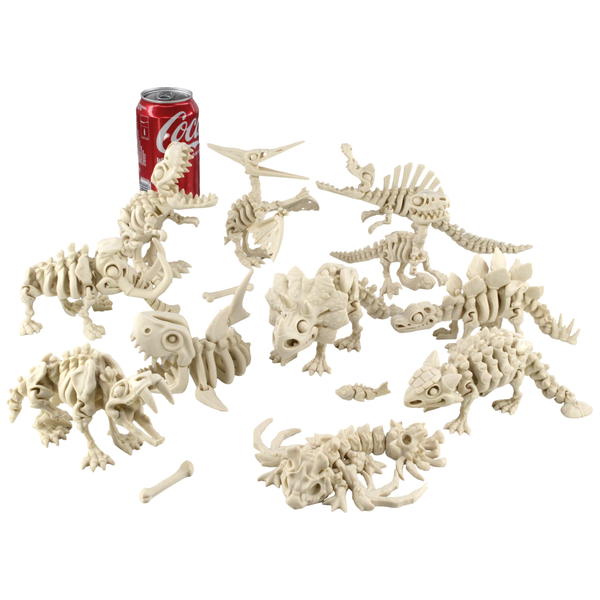 PowerTRC 3D Print - 3D Printed Flexible Crystal Dragon & Jurrasic Dinosaurs