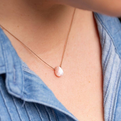 She Rises Heart of Pink Shell Necklace