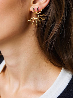 Vionne Non -Tarnish Sunburst Statement Earrings