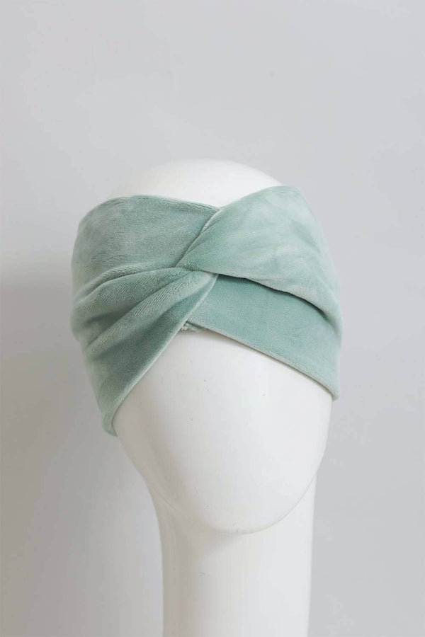Black Soft Twisted Velvet Headband