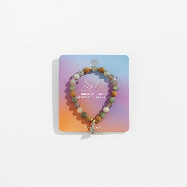 GeoCentral - Inner Stillness Crystal Bead Meditation Bracelet 8mm
