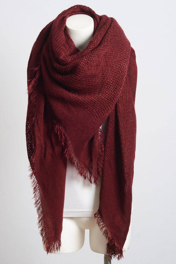 Lavender Open Weave Square Scarf