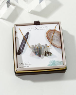 Luna Norte - Rainy Day Necklace - Rainbow Quartz