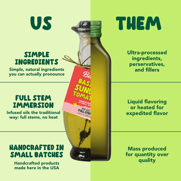 Benissimo / Hongar Farms / Lesley Elizabeth - Basil & Sundried Tomato EVOO Blend – 8.45 fl oz Cruet