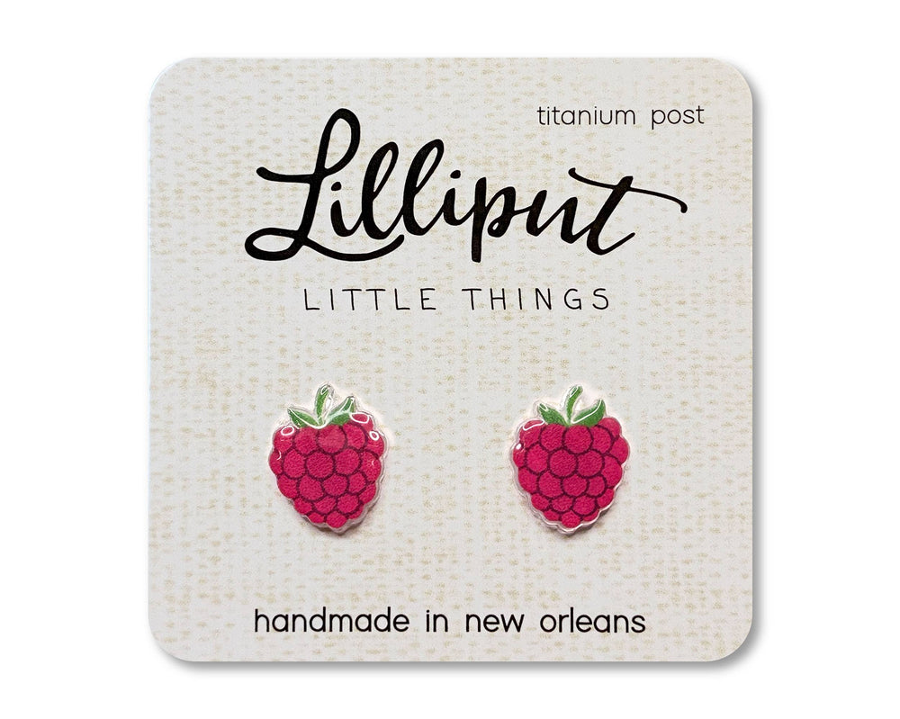 Lilliput Little Things - Raspberry Earrings // Summer Earrings