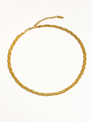 Flânerie by MAIQ - Vedette 18K Gold Non-Tarnish Braided Snake Chain Necklace