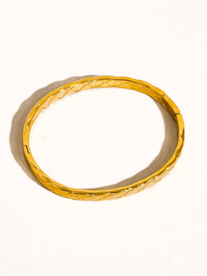Flânerie by MAIQ - Axl 18K Gold Non-Tarnish Braided Bangle