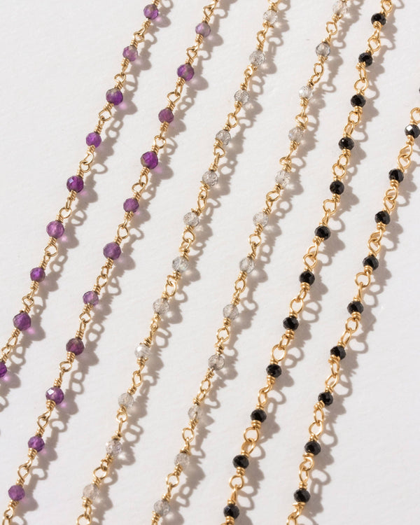 Draped In Gems Black Onyx Anklet