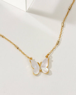 Mother-of-Pearl Flutter Necklace