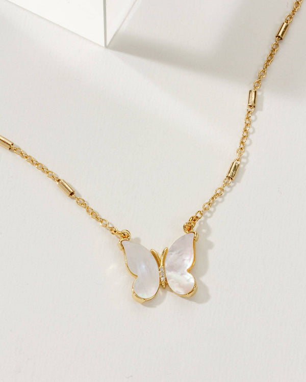 Mother-of-Pearl Flutter Necklace
