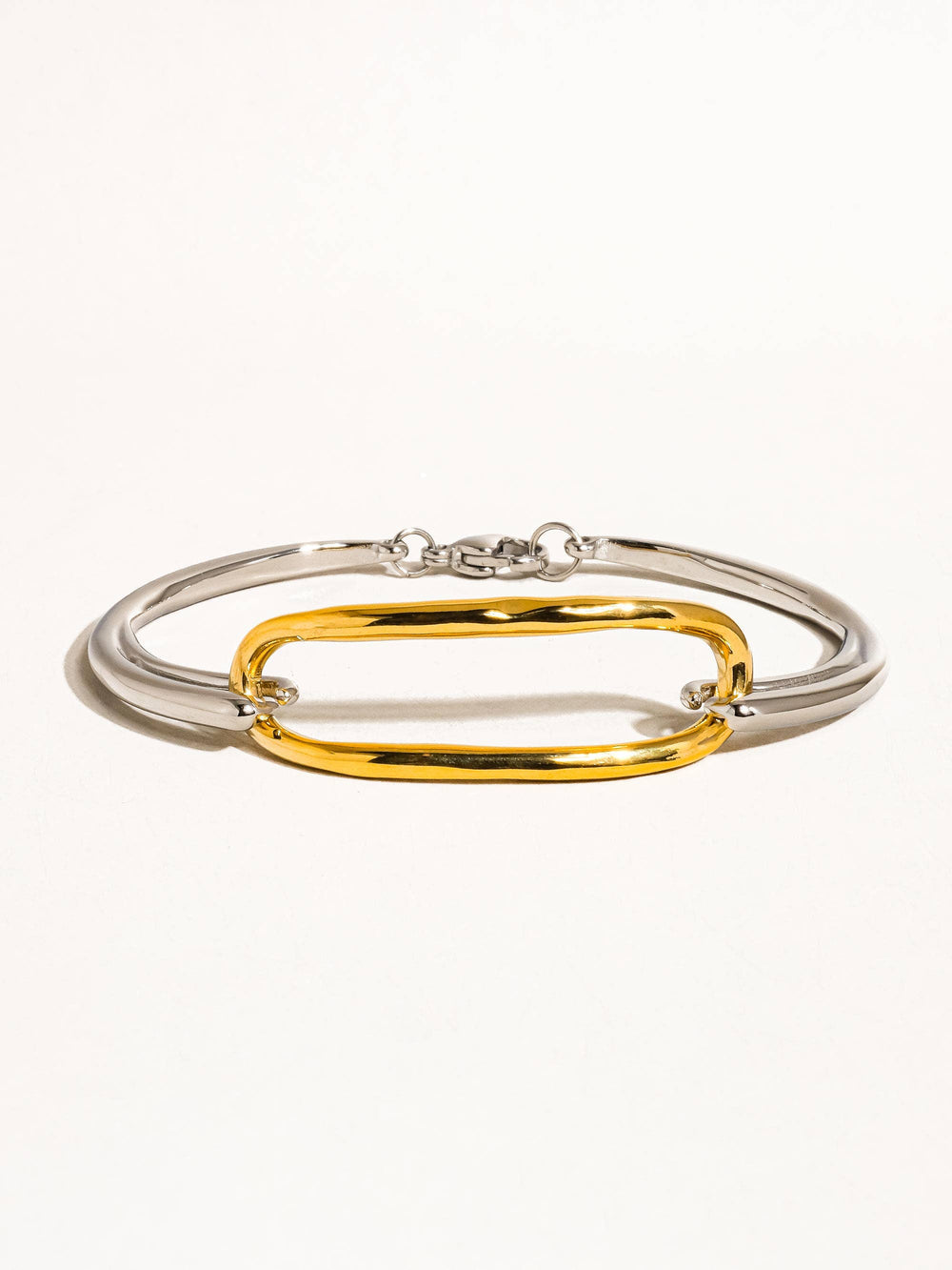 Lilith Two-Tone Non-Tarnish Hoop Bracelet