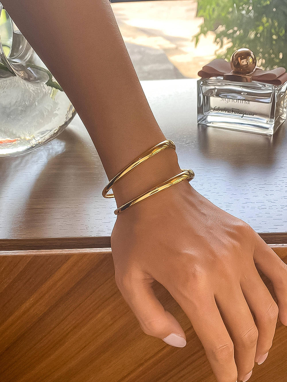 Flânerie by MAIQ - Zahara 18K Gold Non-Tarnish Double Strap Bracelet