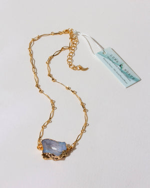 Luna Norte - Boho Balance Pendant- Blue Agate