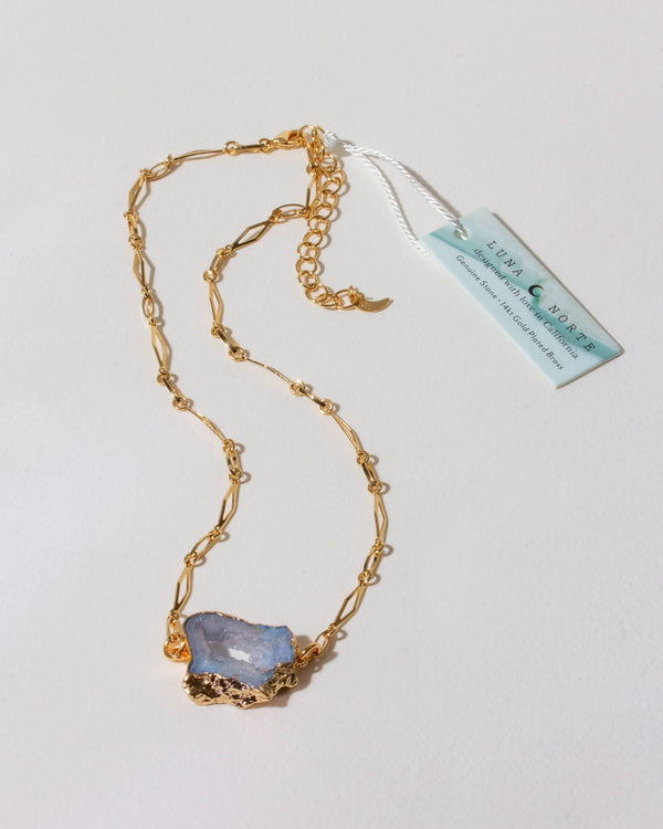 Luna Norte - Boho Balance Pendant- Blue Agate