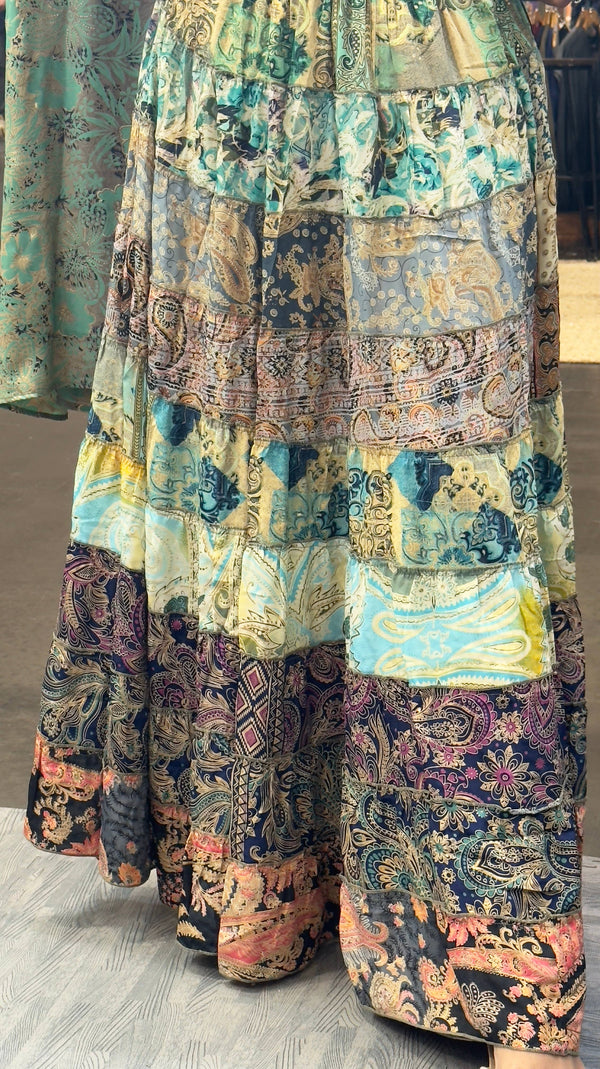 Foutaz LLC - Patchwork, Boho Skirt - Case of Mixed color