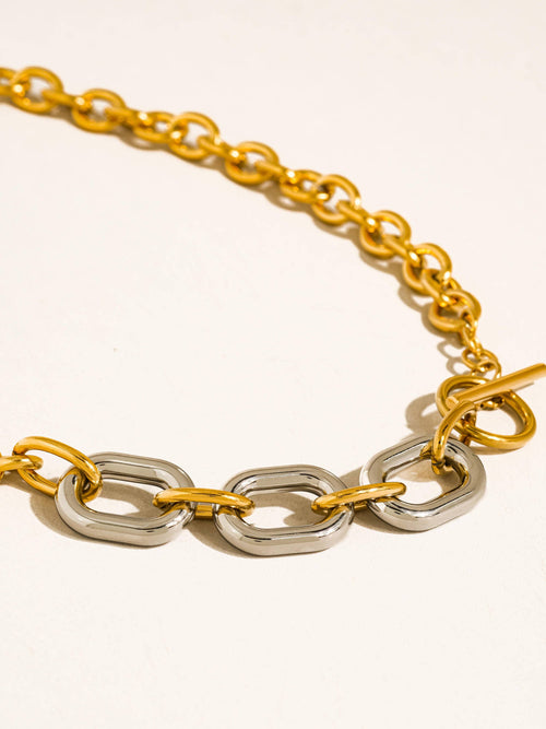 Flânerie by MAIQ - Lurette 18K Gold Non-Tarnish Two Tone Chain Necklace