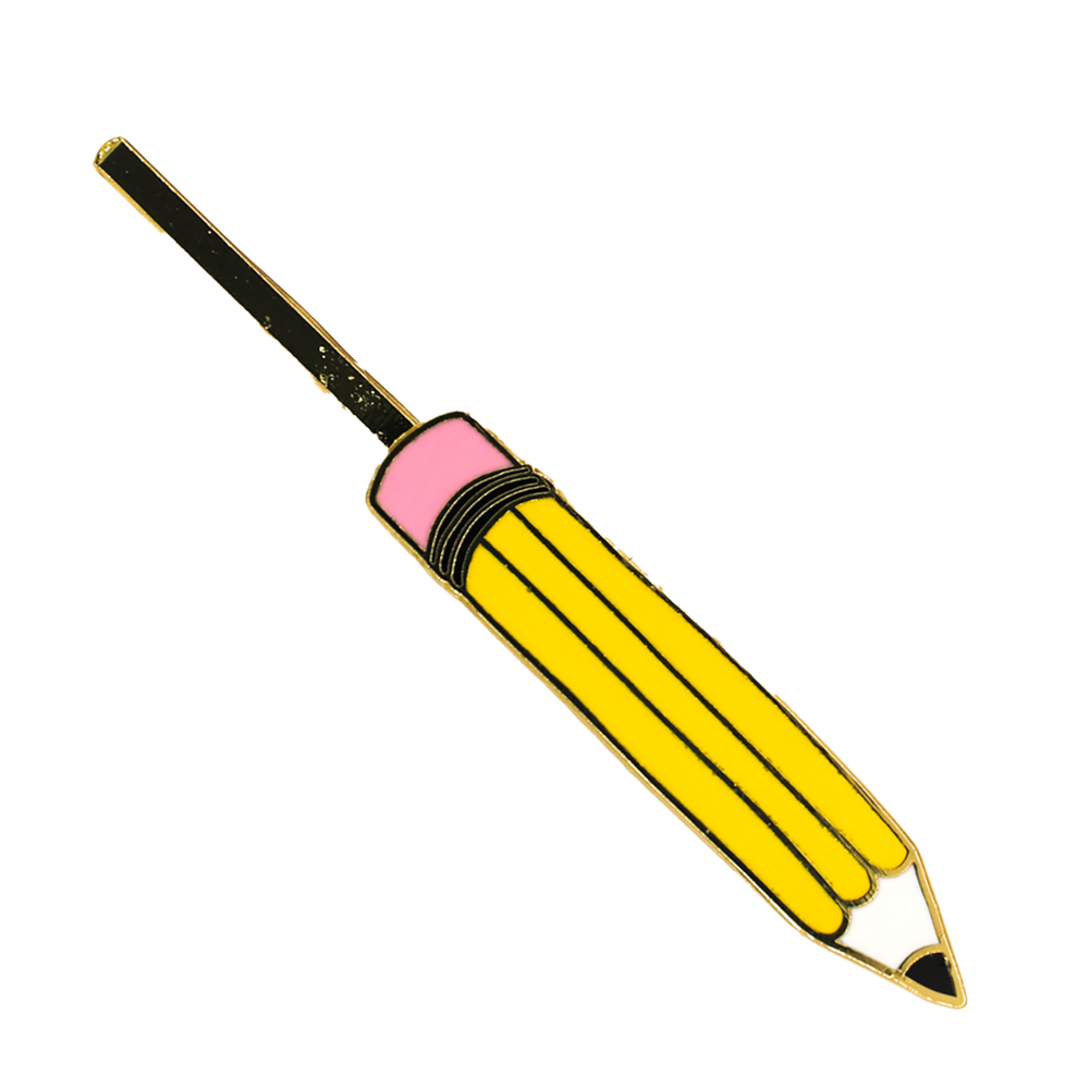 Yellow Owl Workshop - Pencil Hairpin | Gold Teacher & Stationery Lover Gift