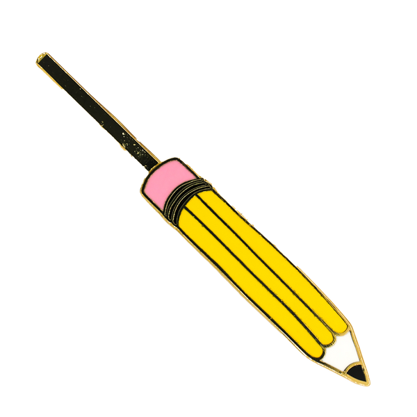 Yellow Owl Workshop - Pencil Hairpin | Gold Teacher & Stationery Lover Gift