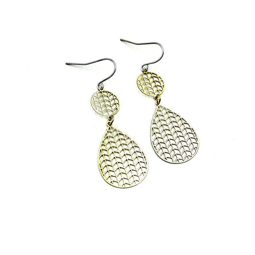 Lightweight Chevron Drop Earrings