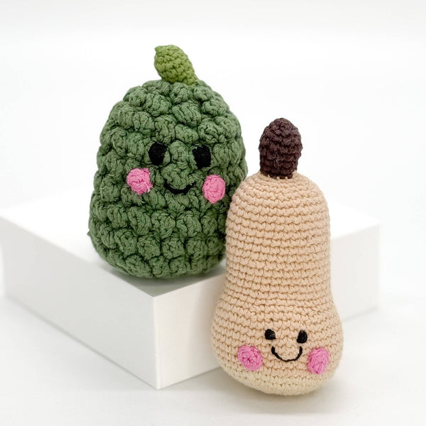 Pebble - Autumn-Inspired Butternut Squash Rattle – Baby Gift-Ready