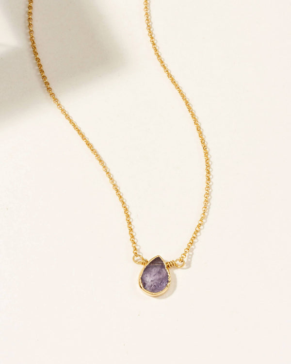 Gold Delicate Tanzanite Gemstone Necklace