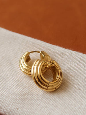Flânerie by MAIQ - Juliette 18K Gold Non-Tarnish Chunky Hoop Earrings