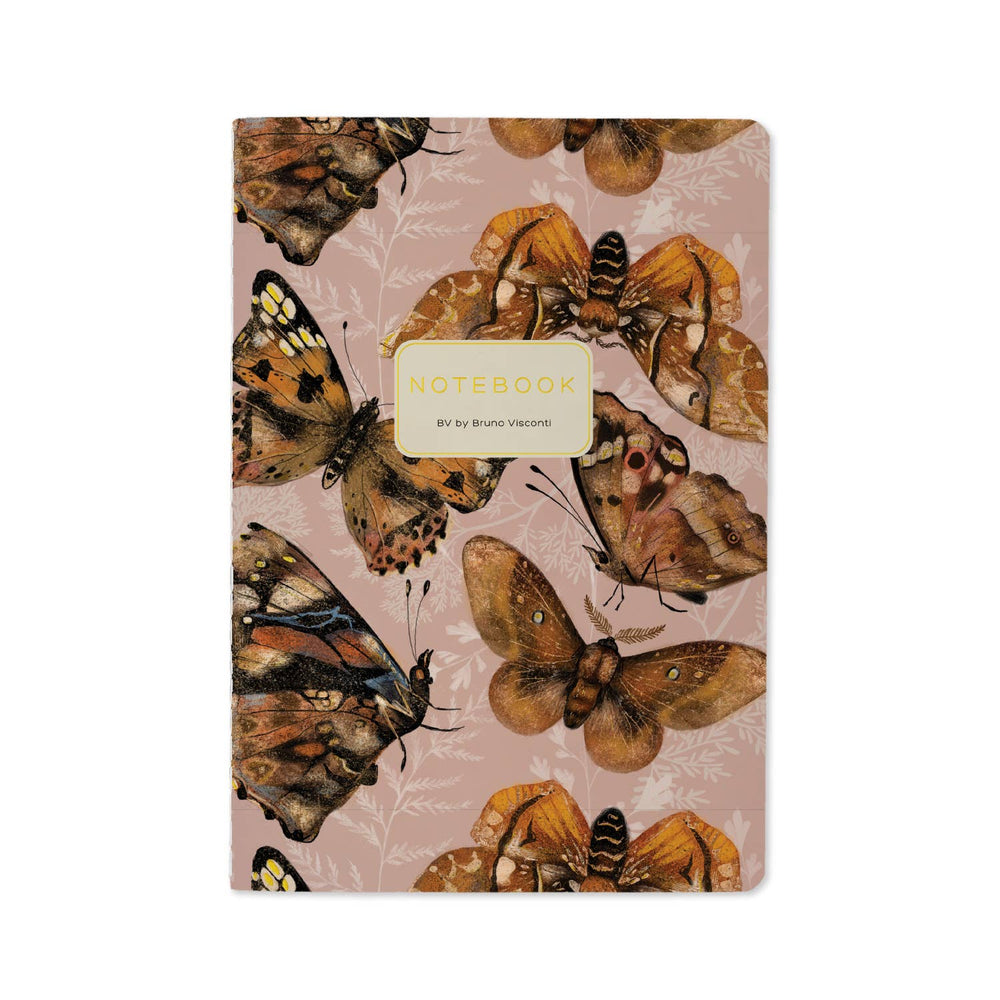 BV by Bruno Visconti - A5 Notebook -  Butterflies on Blush