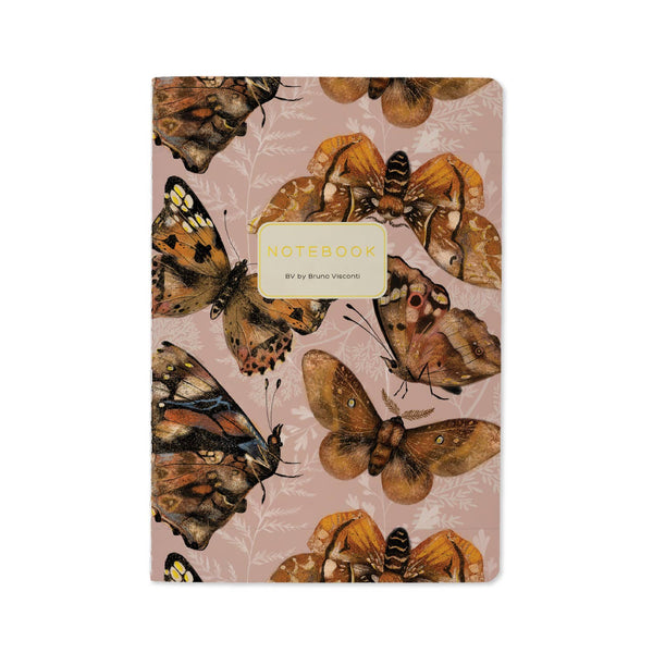 BV by Bruno Visconti - A5 Notebook -  Butterflies on Blush