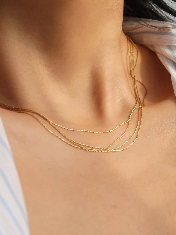 Flânerie by MAIQ - Palisse 18K Gold Non-Tarnish Layered Dainty Chain Necklace