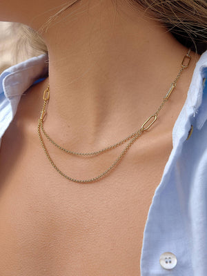 Flânerie by MAIQ - Vion 18K Gold Non-Tarnish Layered Chain Necklace