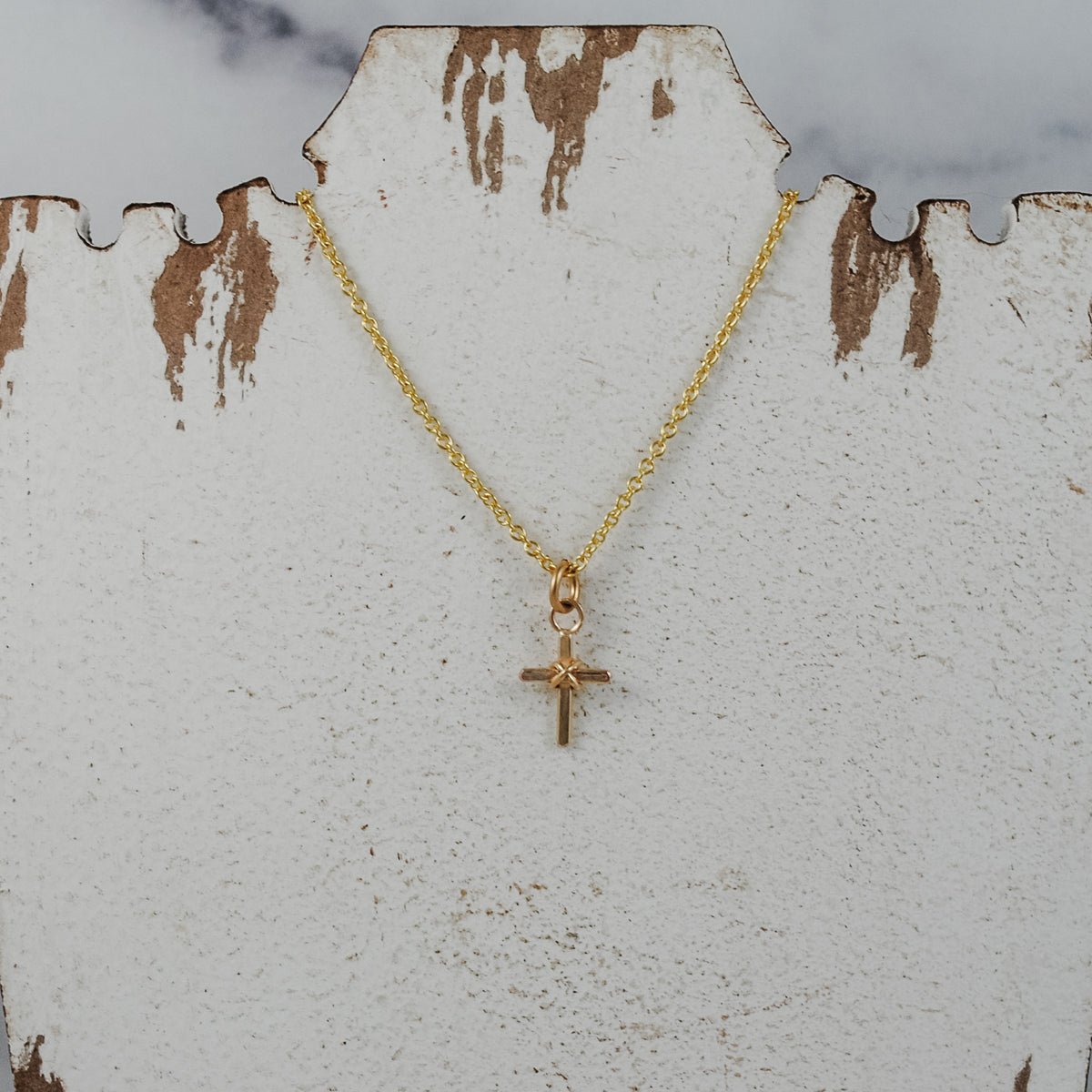 Petite Cross Pendant - gold-filled