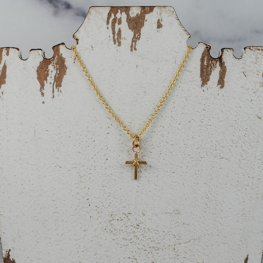 Petite Cross Pendant - gold-filled