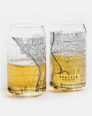 Atlanta Topographic Map Pint Glass