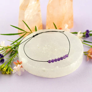 SoulKu - Amethyst Hummingbird Adjustable Bracelet for Fearless
