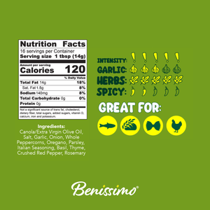 Benissimo / Hongar Farms / Lesley Elizabeth - Benissimo Herb it Up! Cooking Oil – 8.12 fl oz Marasca