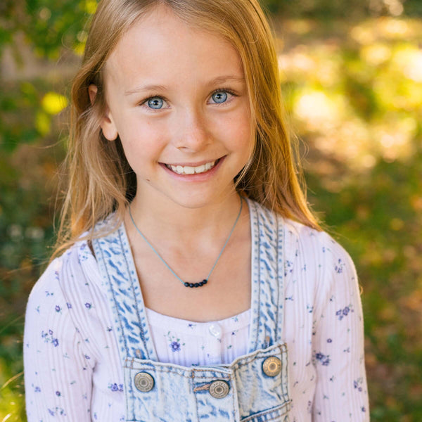 SoulKu - Blue Goldstone Little Wishes KIDS Necklace for Friendship