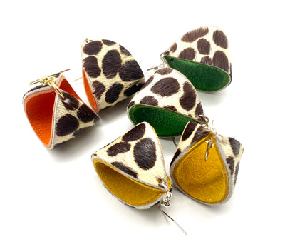 Moxie Two-Tone Leather Earrings