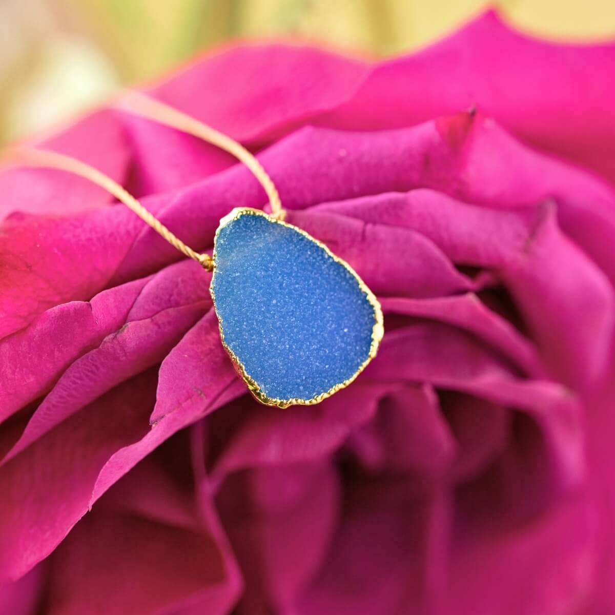 Inner Strength Blue Druzy Alchemy Necklace