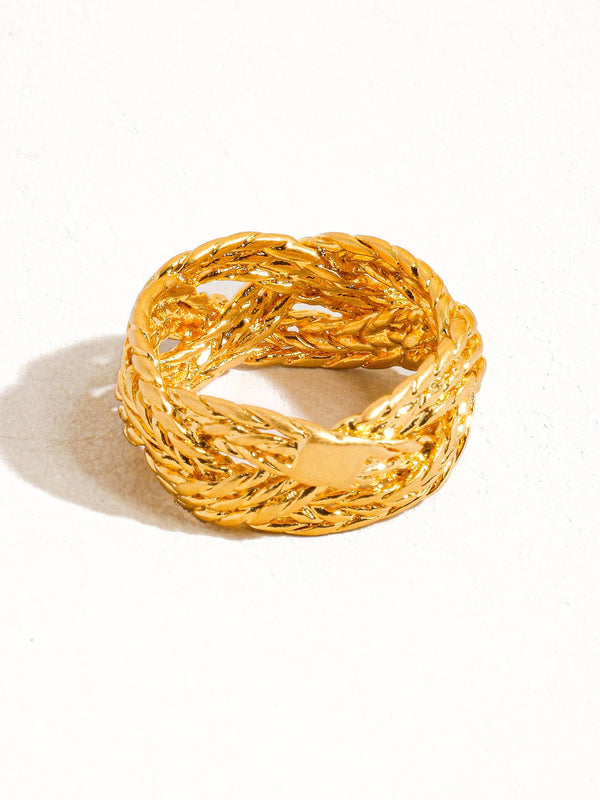 Flânerie by MAIQ - Celeste 18K Gold Vintage Twisted Bold Ring