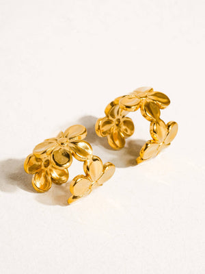 Ayana Non-Tarnish Floral Ear Cuff
