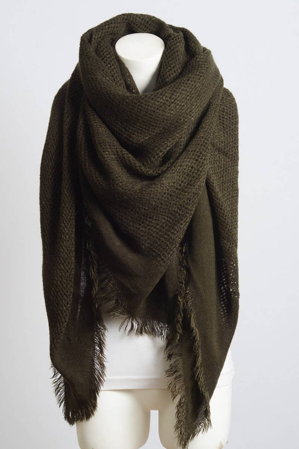 Lavender Open Weave Square Scarf