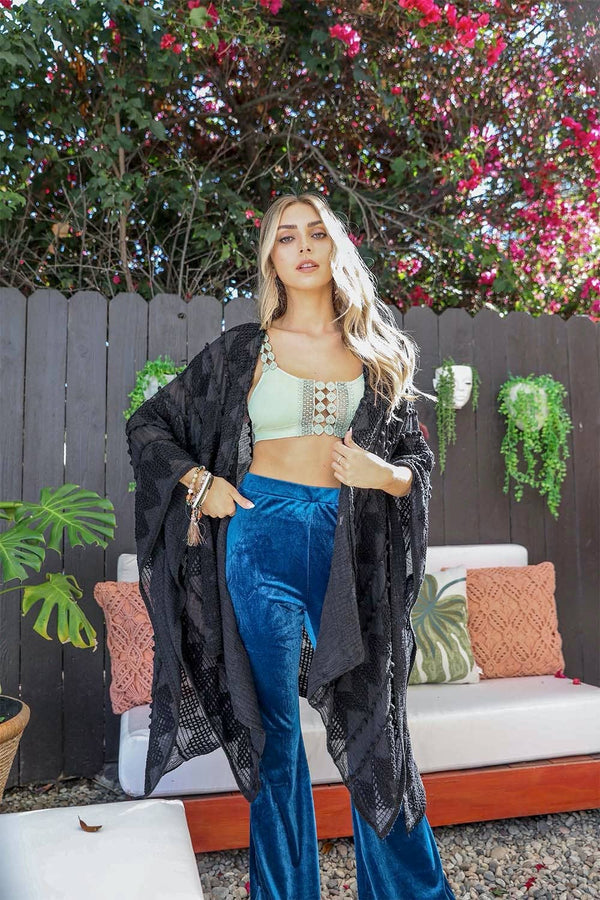 Boho Zig Zag Pattern Kimono