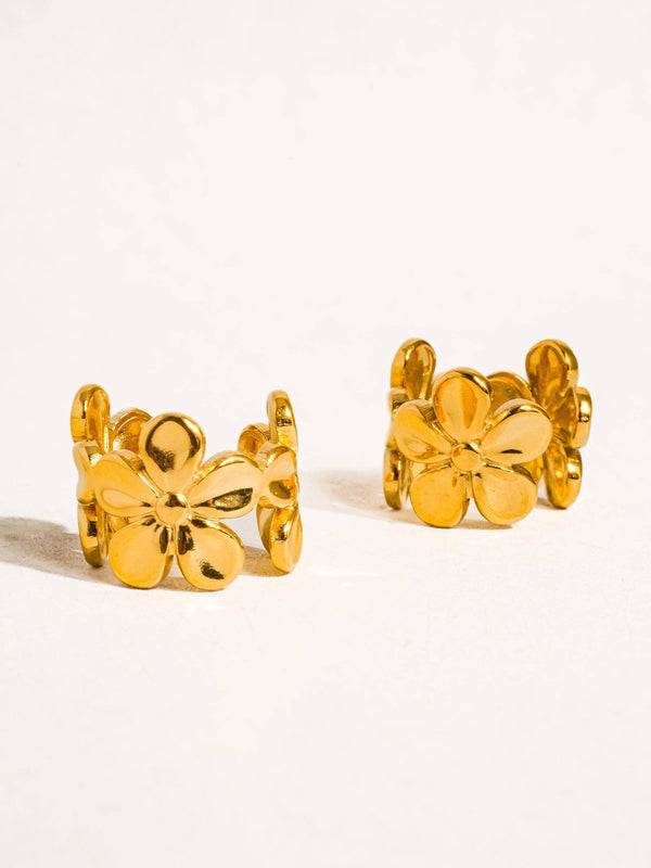 Ayana Non-Tarnish Floral Ear Cuff