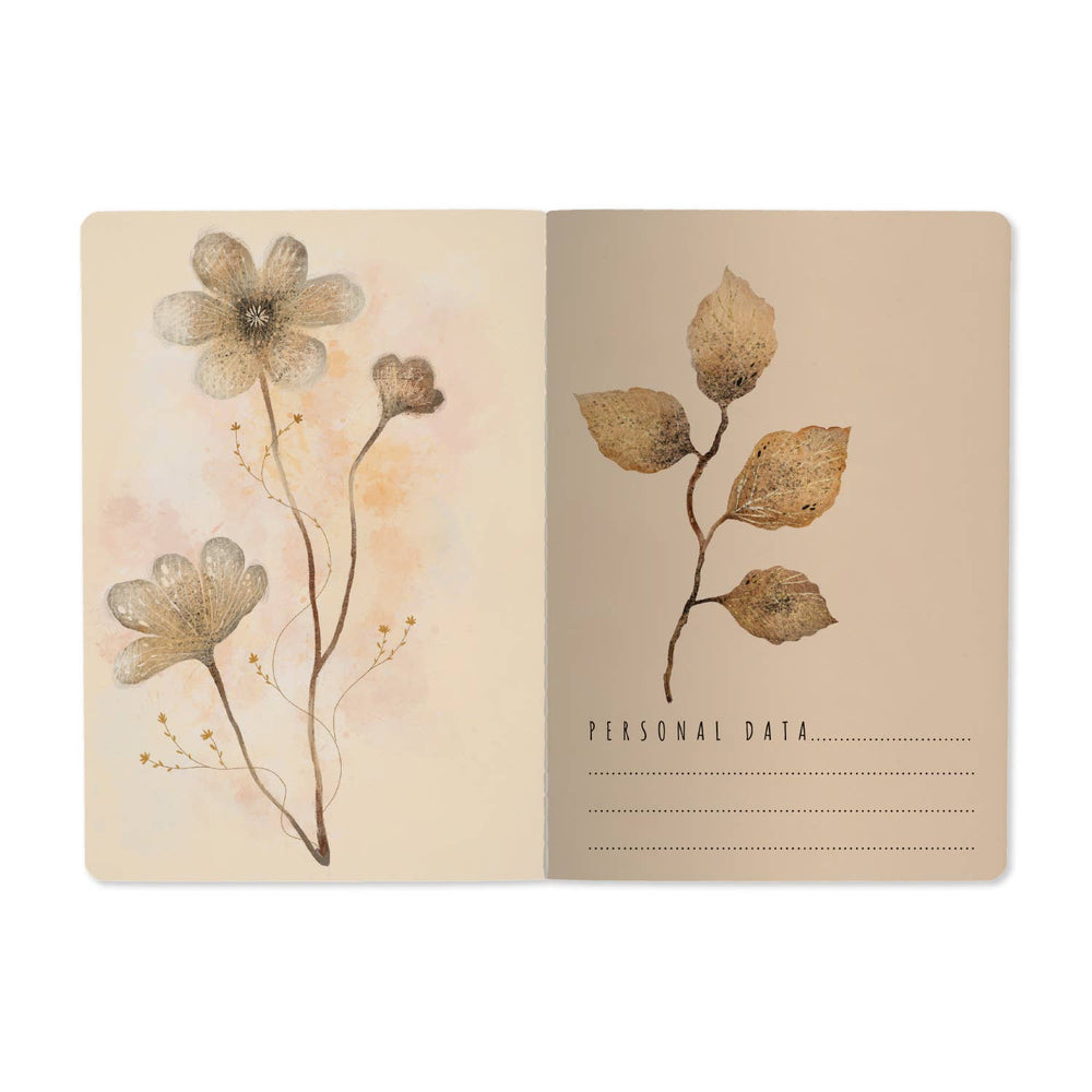 BV by Bruno Visconti - A5 Notebook -  Blush and Golden Flowers