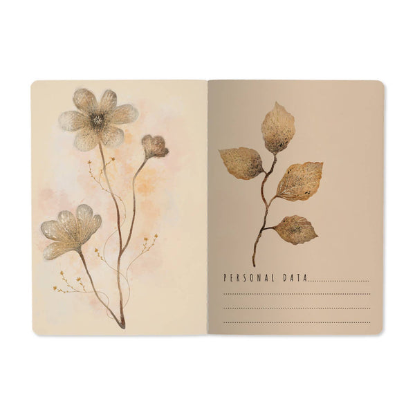 BV by Bruno Visconti - A5 Notebook -  Blush and Golden Flowers